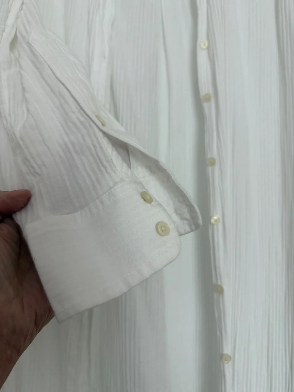 J Crew Long beach shirt in airy gauze - White - Small